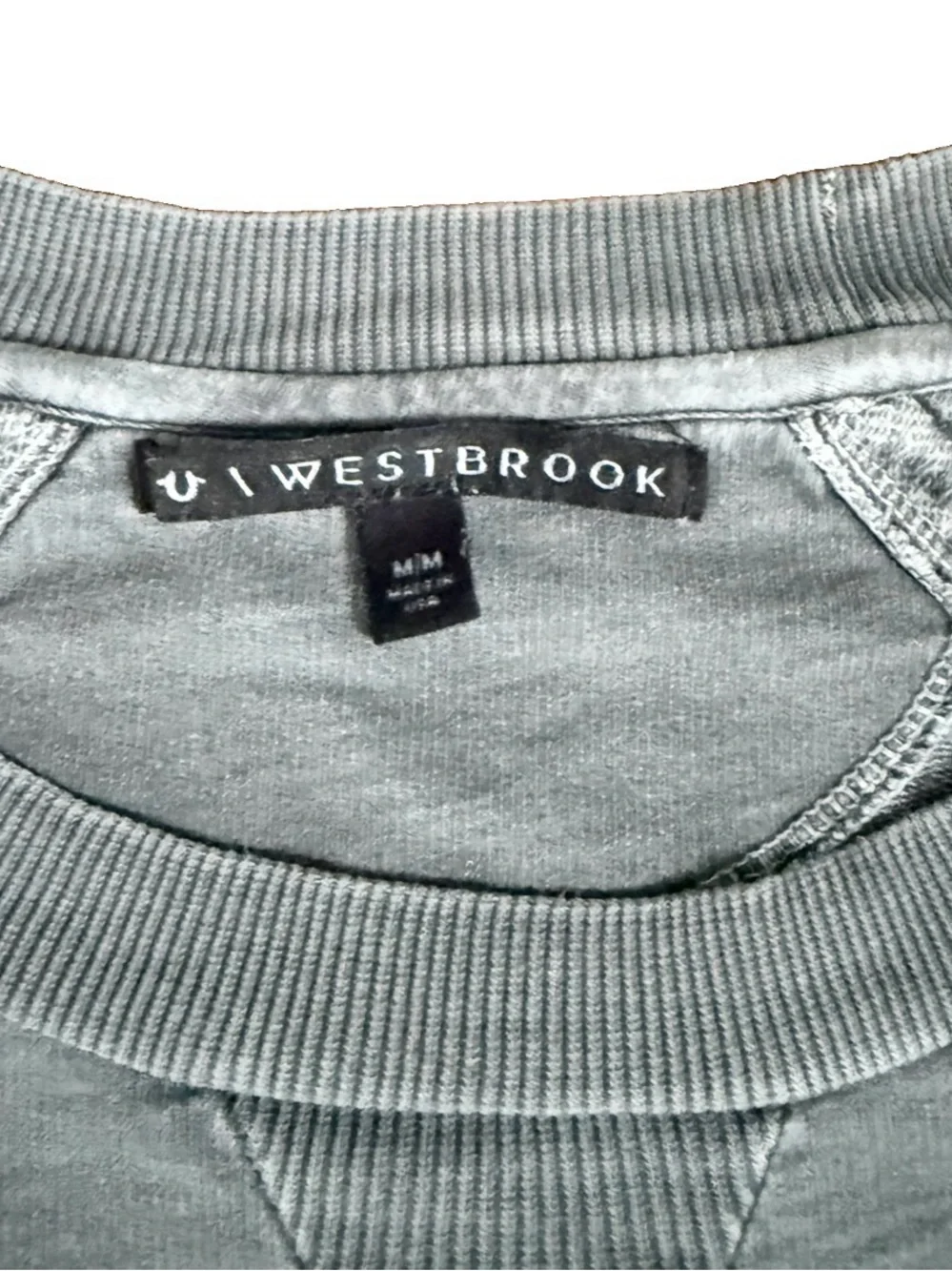 True Religion x Westbrook crewneck sweatshirt with side zipper for added comfort